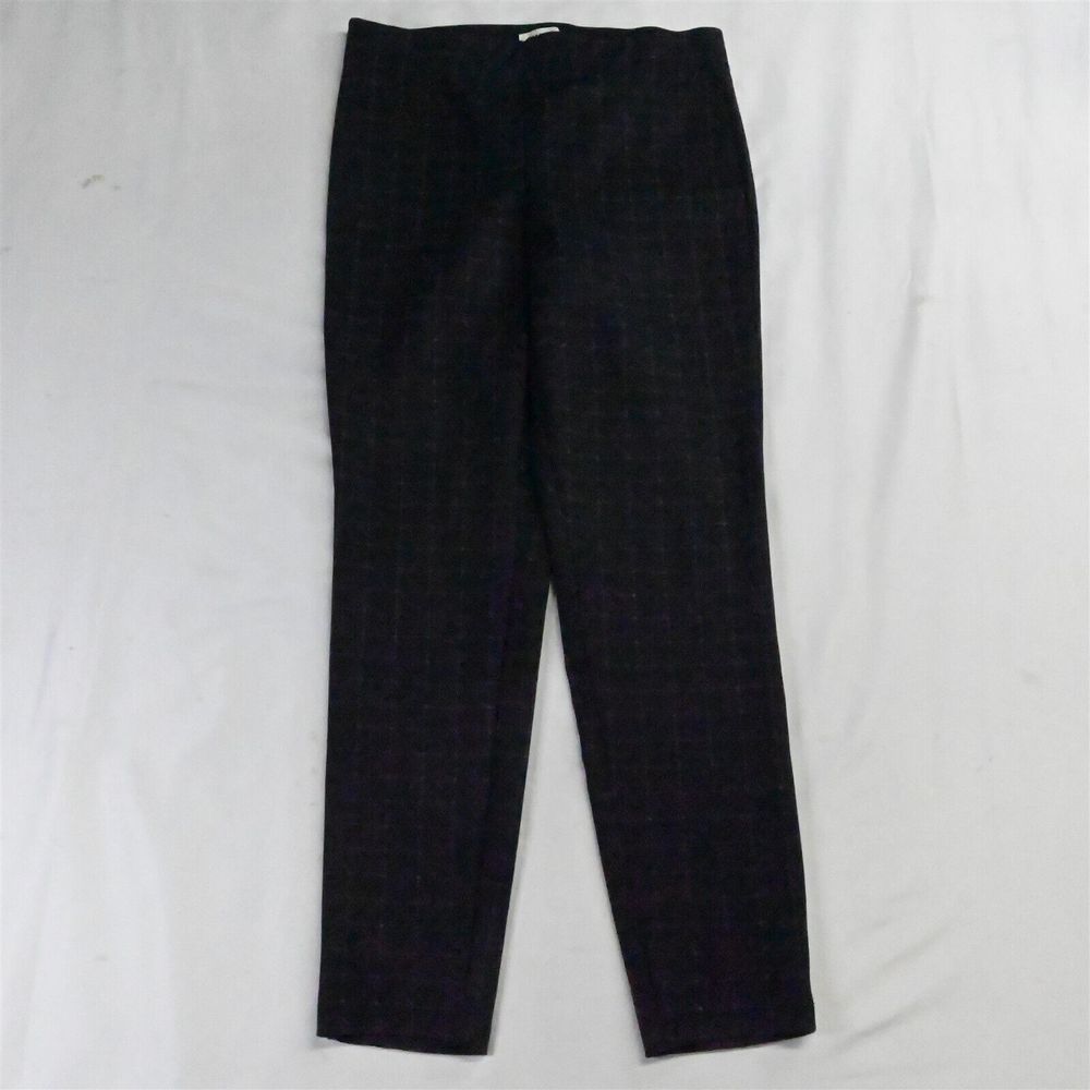 Max Studio Medium Black Check Ponte Pull On Skinny Womens Leggings Dress Pants